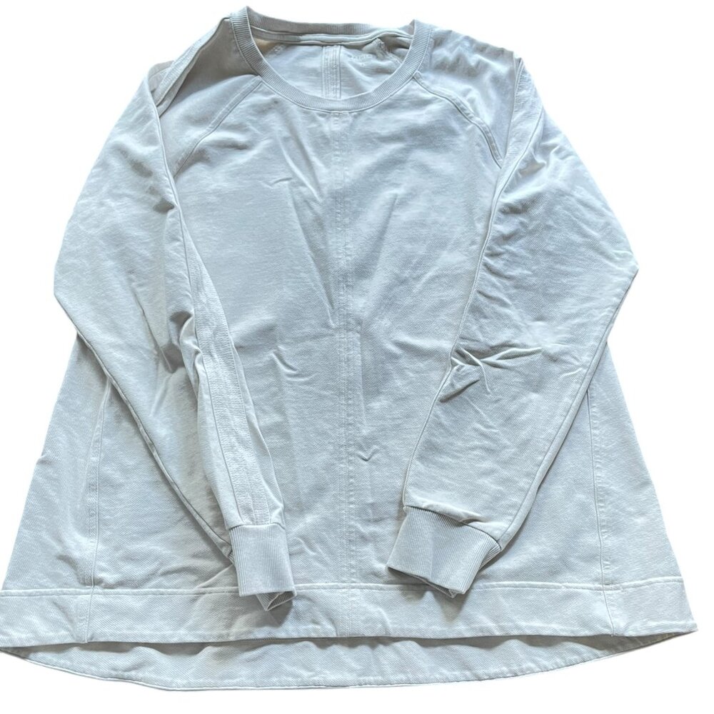 Athleta Womens Long Sleeve Top Cream Large